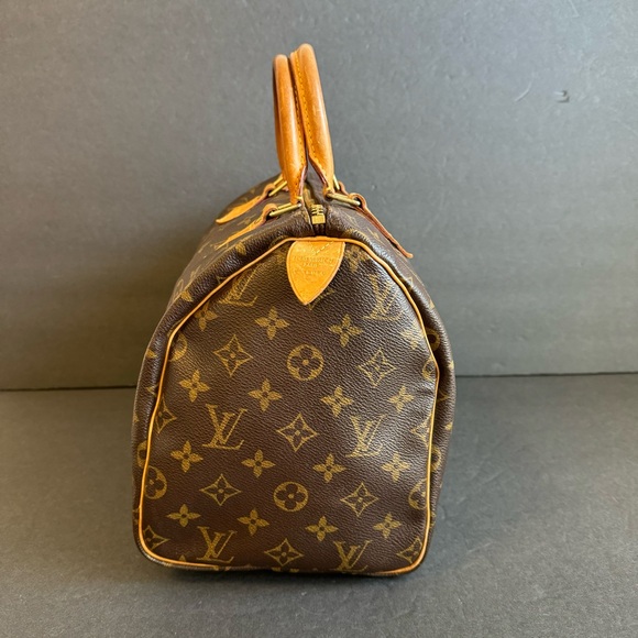 Louis Vuitton Speedy 30 Bag Brown LV Monogram Top Handle Classic Old Money - Picture 5 of 15